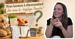 Sparen im Familienalltag mit Lebensmitteln, Haushaltsbuch und Einkaufsliste